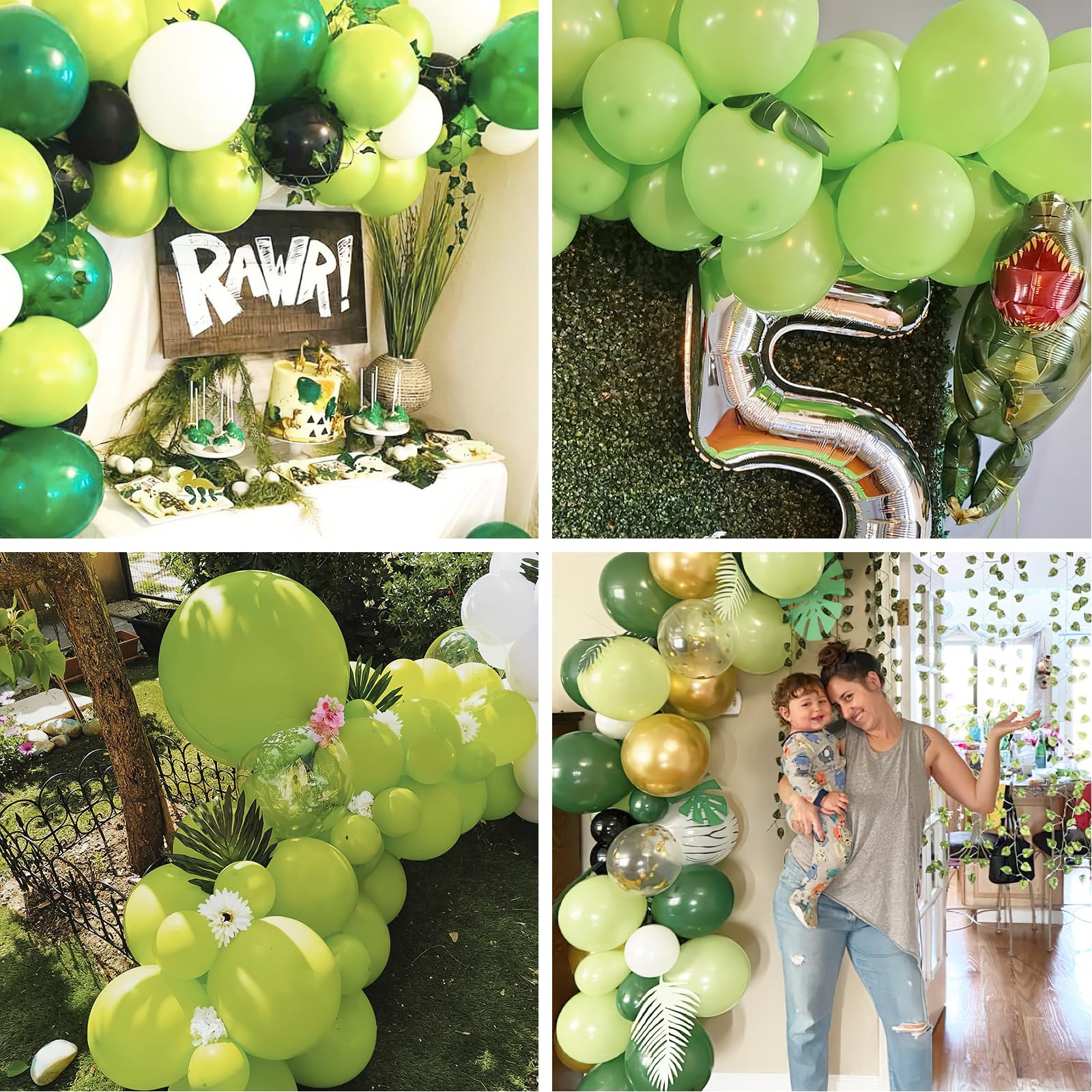 PartyWoo lime green balloons inflation closeup, showcasing thick latex quality