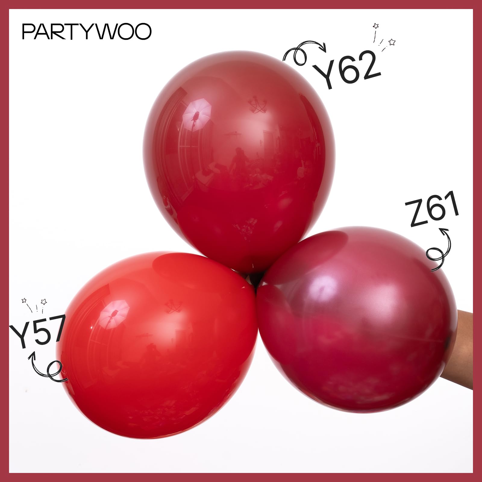 PartyWoo maroon 10 inch balloon versatile for table garlands and accents