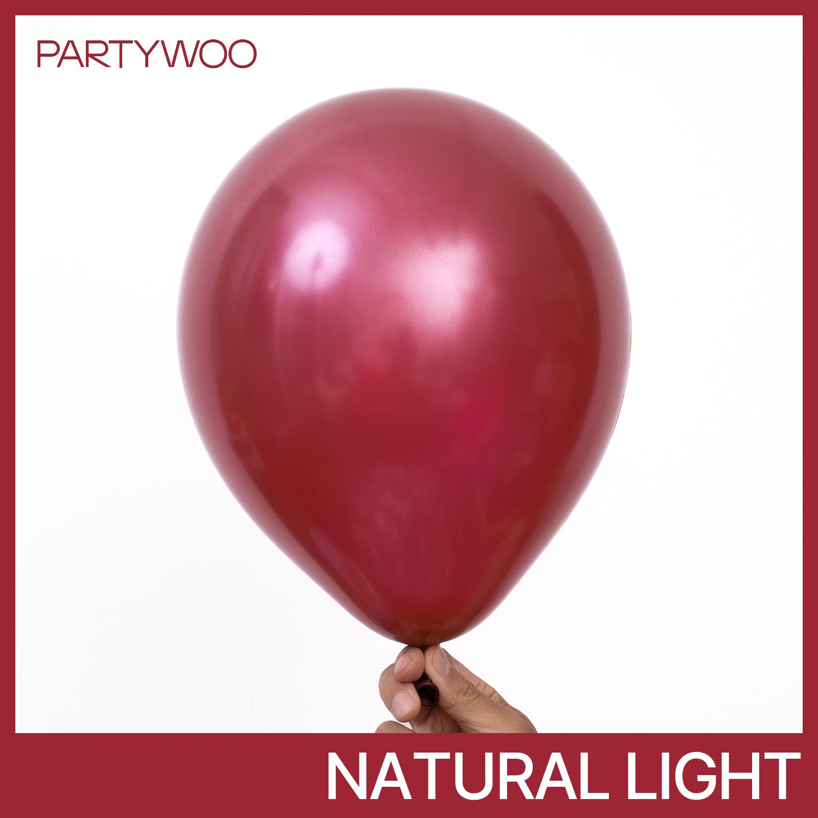 PartyWoo maroon 12 inch balloon ideal for mid sized centerpieces and décor