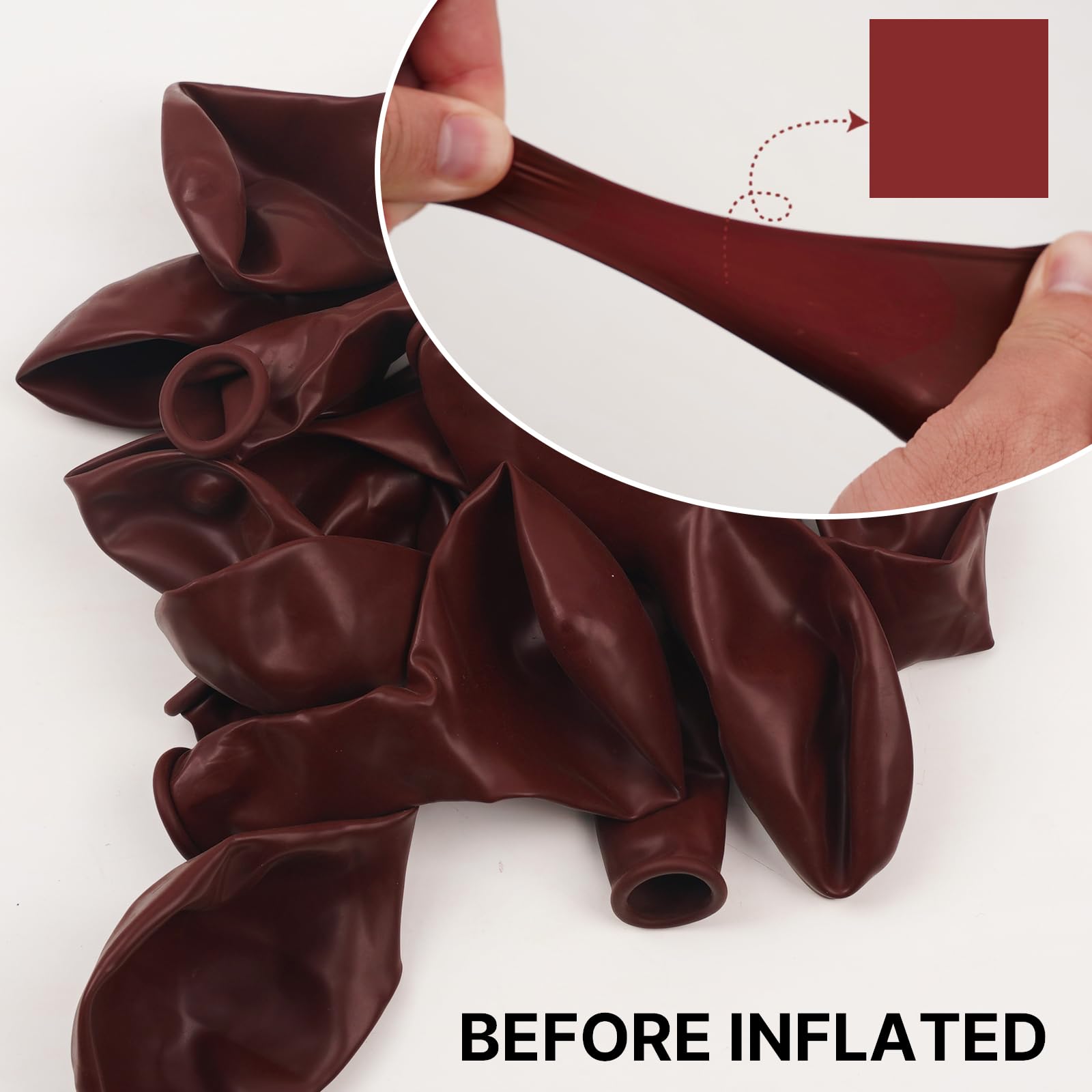 PartyWoo maroon 18-inch balloons ideal for mid-height garlands and centerpieces.