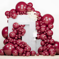 PartyWoo maroon 18 inch balloon for striking balloon garlands and arches
