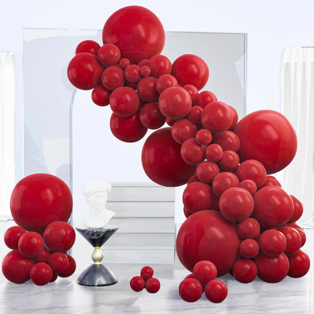 PartyWoo maroon balloons 18-inch for dramatic arch decorations