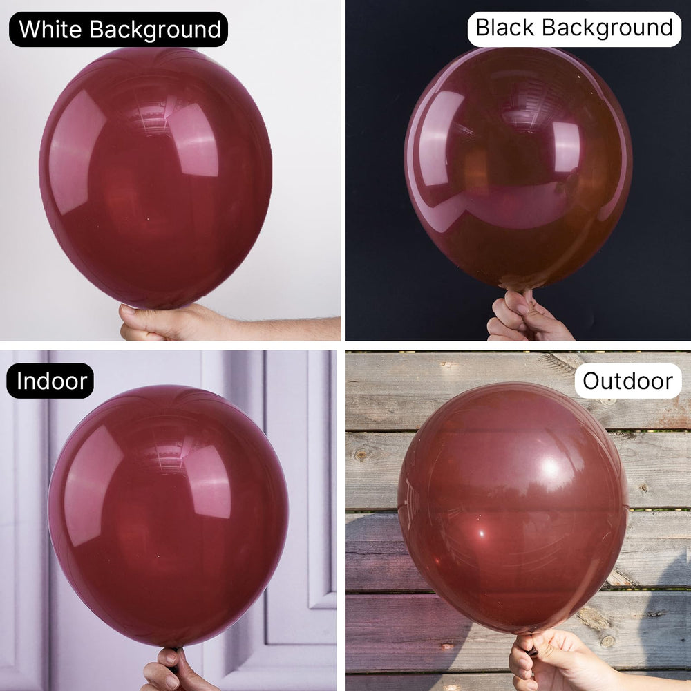 PartyWoo maroon wedding balloons arch for elegant ceremony backdrops.