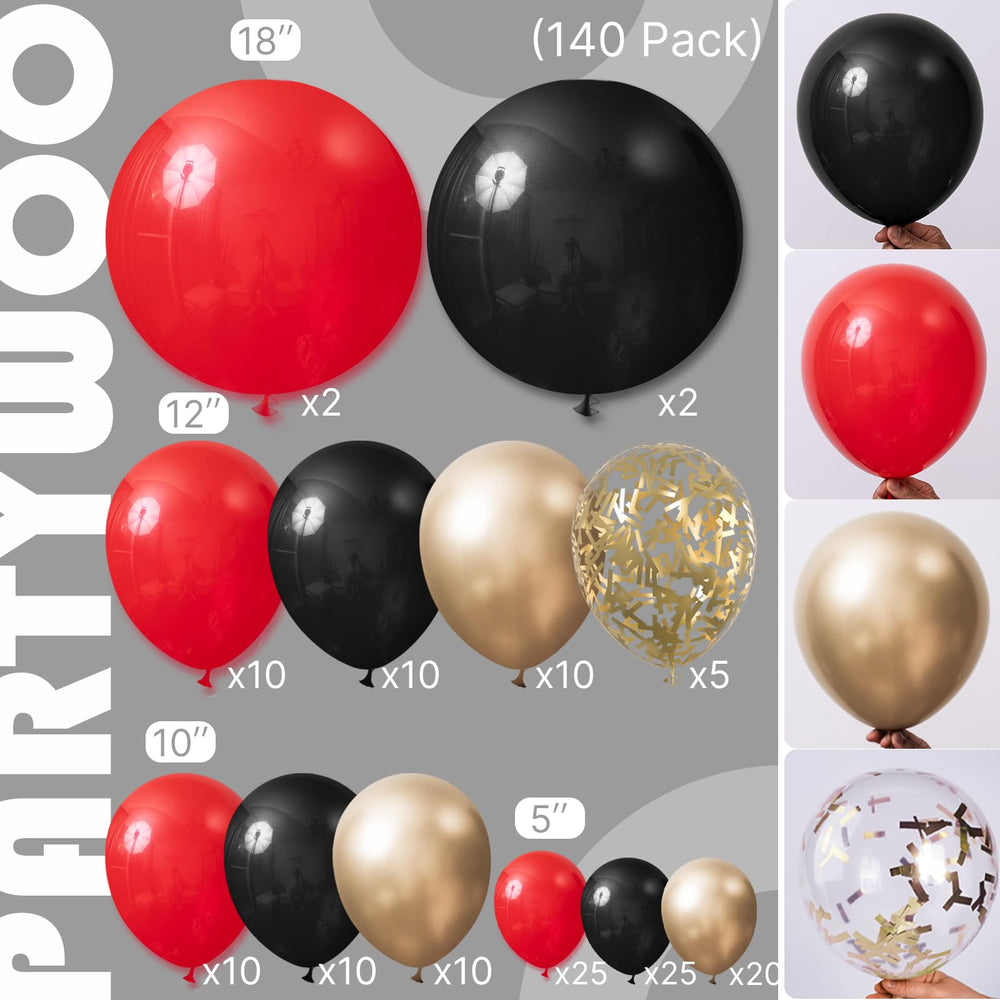 PartyWoo matte black balloons 18-inch add an elegant touch to event decor.
