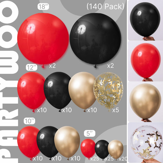 PartyWoo matte black balloons 18-inch add an elegant touch to event decor.