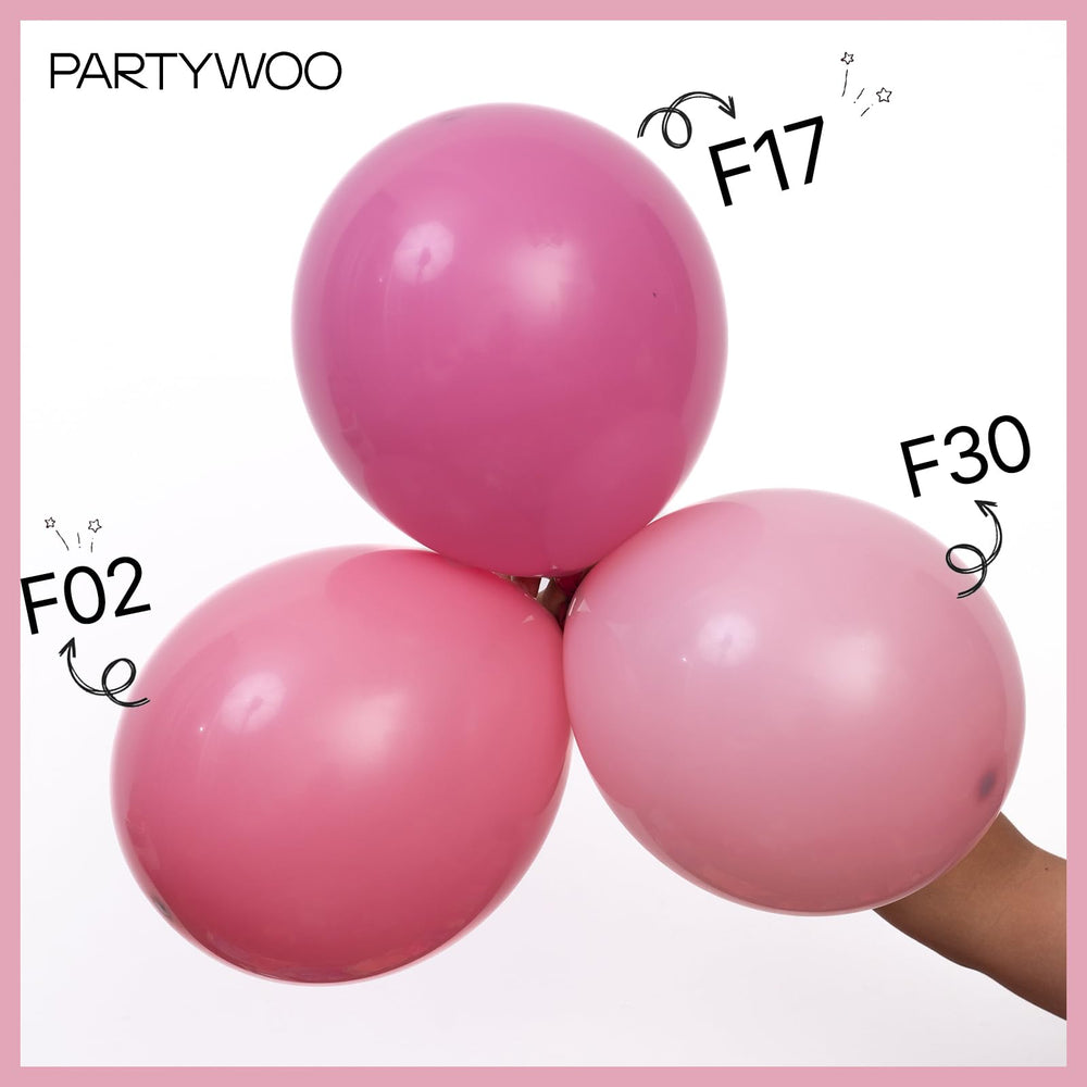 PartyWoo mauve 5in balloons small accents with lasting color
