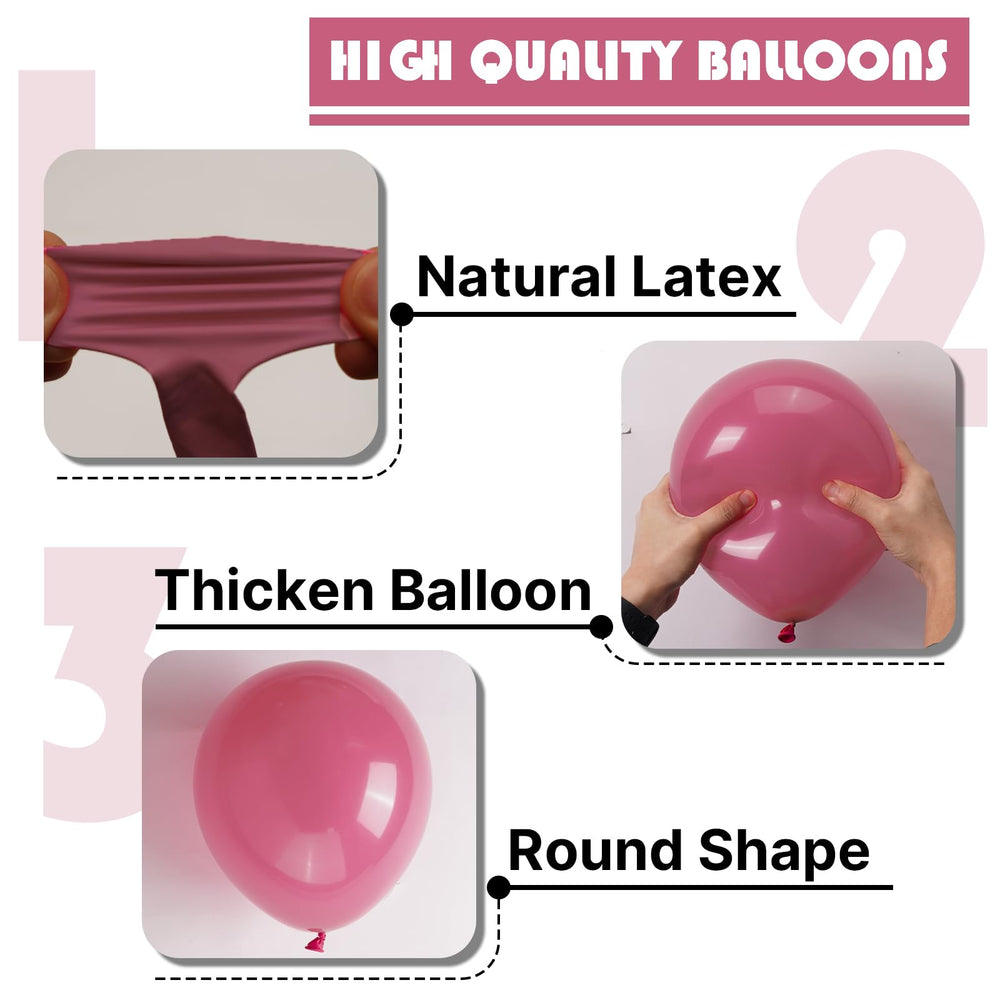 PartyWoo mauve baby shower setup using balloons for soft elegance