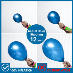 PartyWoo metallic blue 10-inch balloons, versatile decor accents for any party.