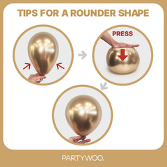 PartyWoo metallic gold balloons 10-inch adds depth to wedding décor