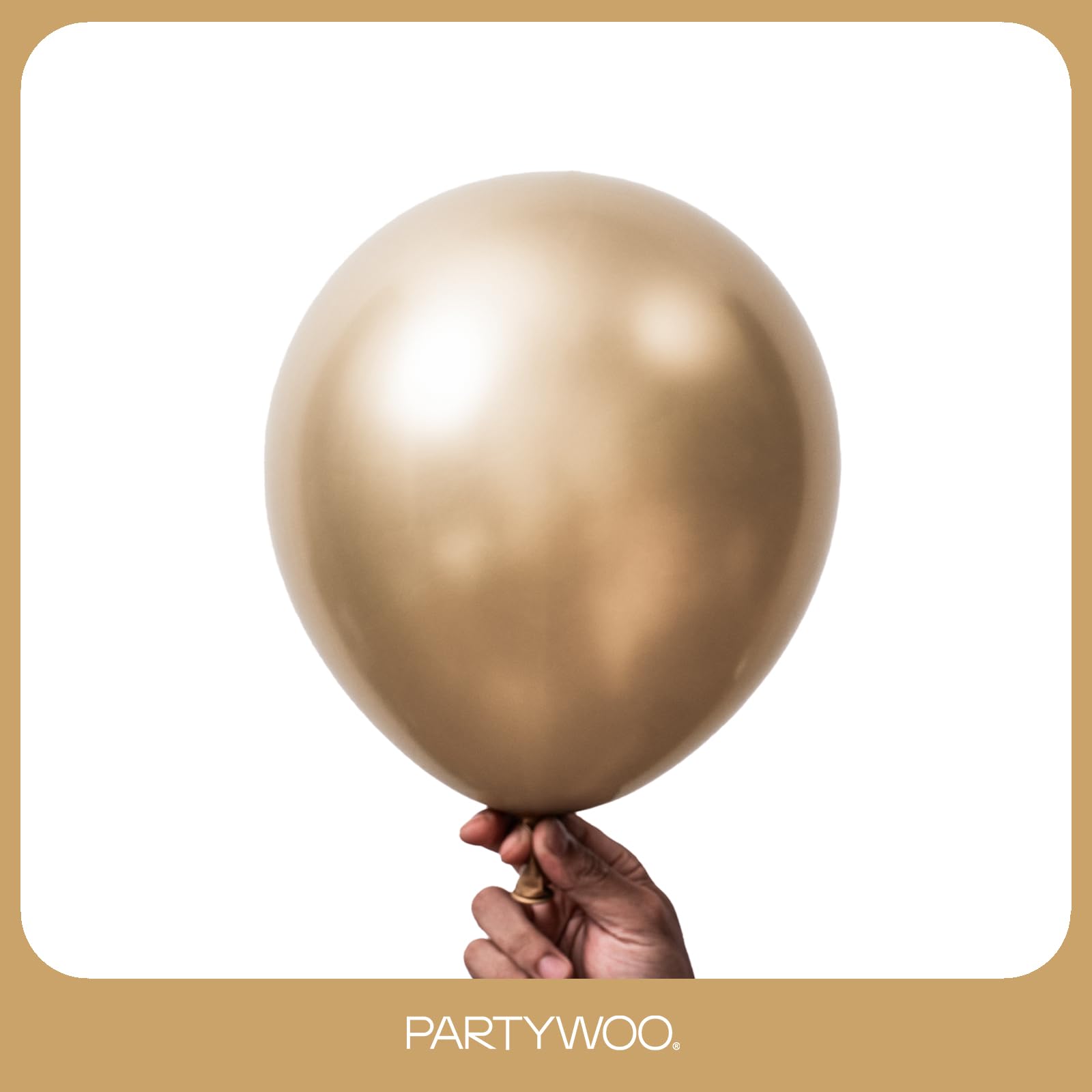 PartyWoo metallic gold balloons 12in add shimmer to garlands and clusters