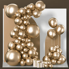 PartyWoo metallic gold balloons 18-inch for a shimmering arch backdrop
