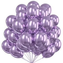 PartyWoo metallic purple balloons 50pcs 12in in package, vibrant color for instant party energy