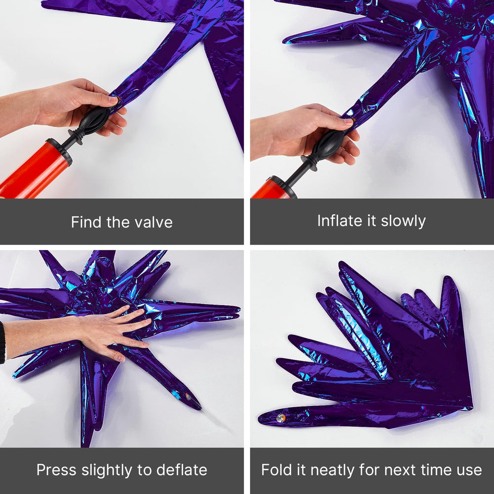 PartyWoo 5-inch purple star balloon perfect for garlands and table accents