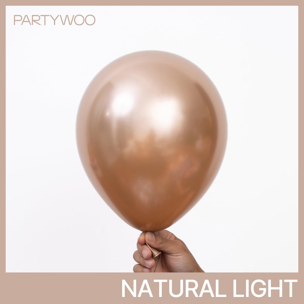 PartyWoo rose gold balloons 12-inch for creating elegant arches and garlands