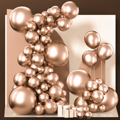 PartyWoo metallic rose gold balloons in 18-inch size add a vibrant focal point to birthday decor