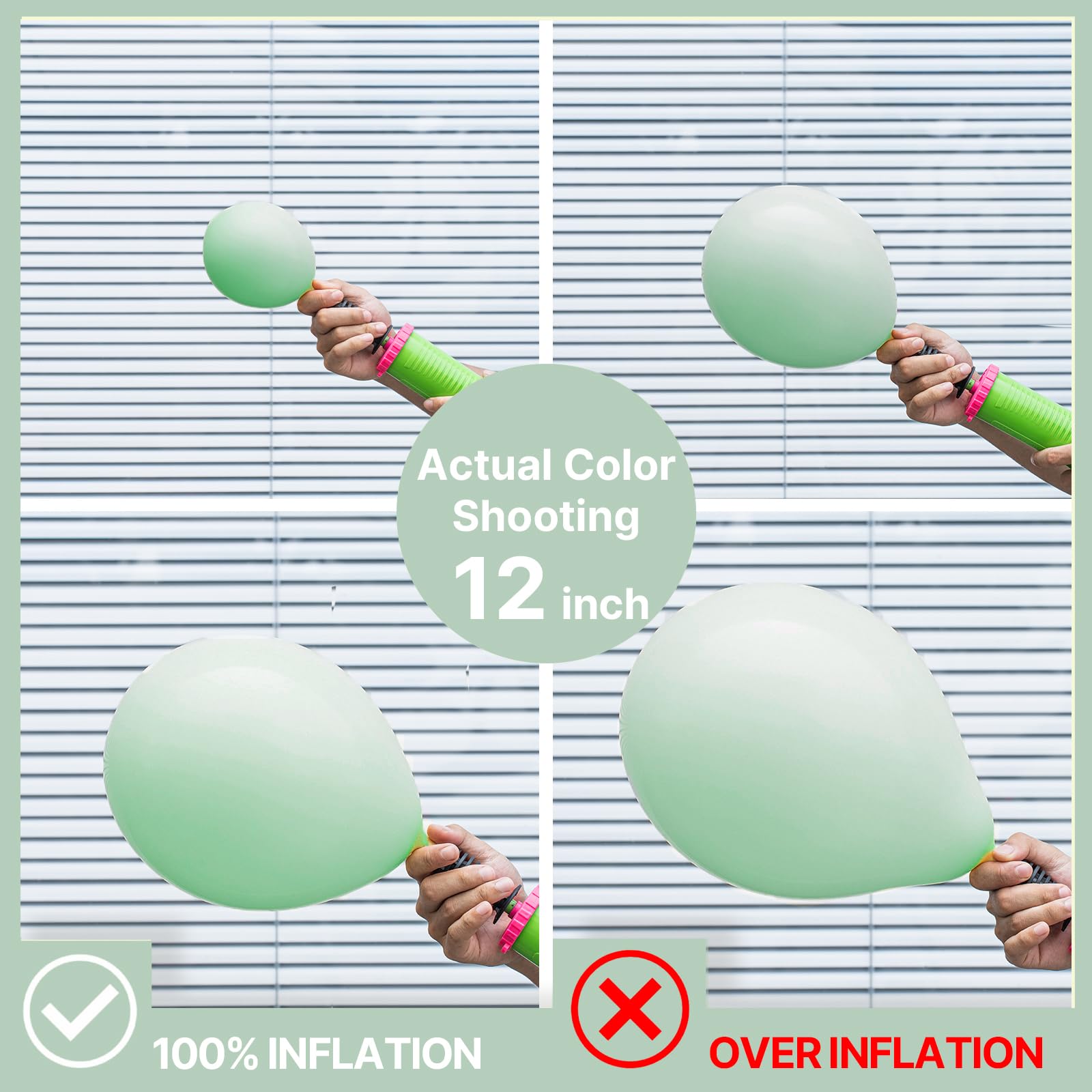 PartyWoo mint-green 12-inch balloons form pretty garlands and centerpieces.