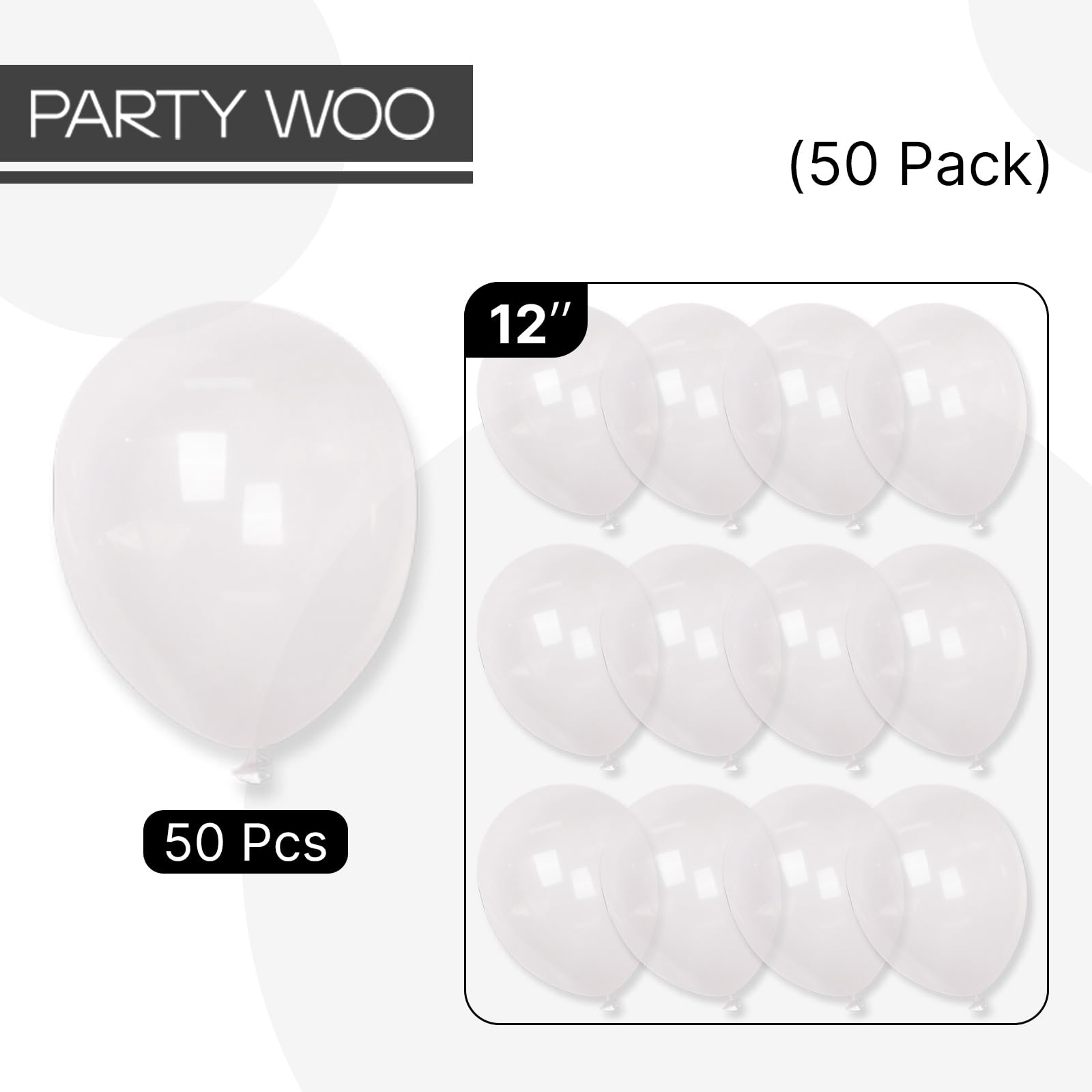 PartyWoo clear balloons ideal for weddings, graduations, baby showers, and more
