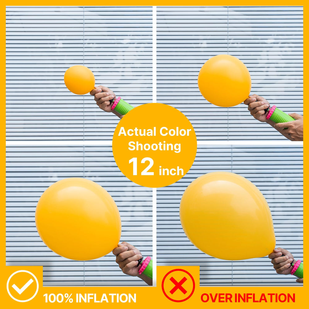 PartyWoo mustard 12-inch balloons ideal for versatile filler and accents.