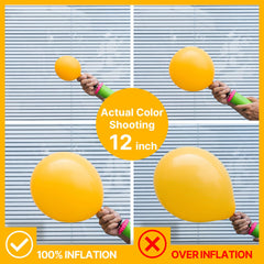 PartyWoo mustard 12-inch balloons ideal for versatile filler and accents.