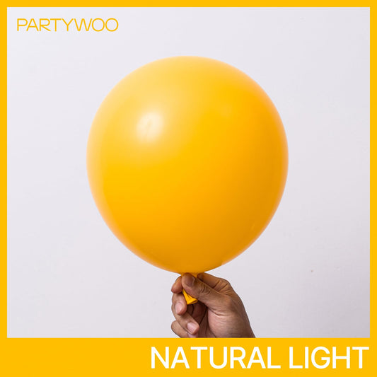 PartyWoo mustard 18-inch balloons perfect for lush garlands and celebrations.
