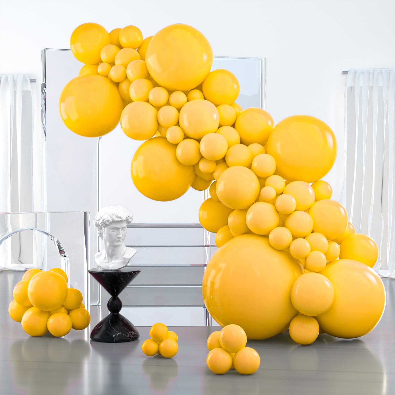PartyWoo mustard 36-inch balloon for bold centerpiece and dramatic arch.