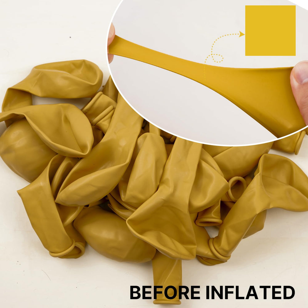 PartyWoo mustard yellow balloons 12in 30pcs for versatile garland decorations.
