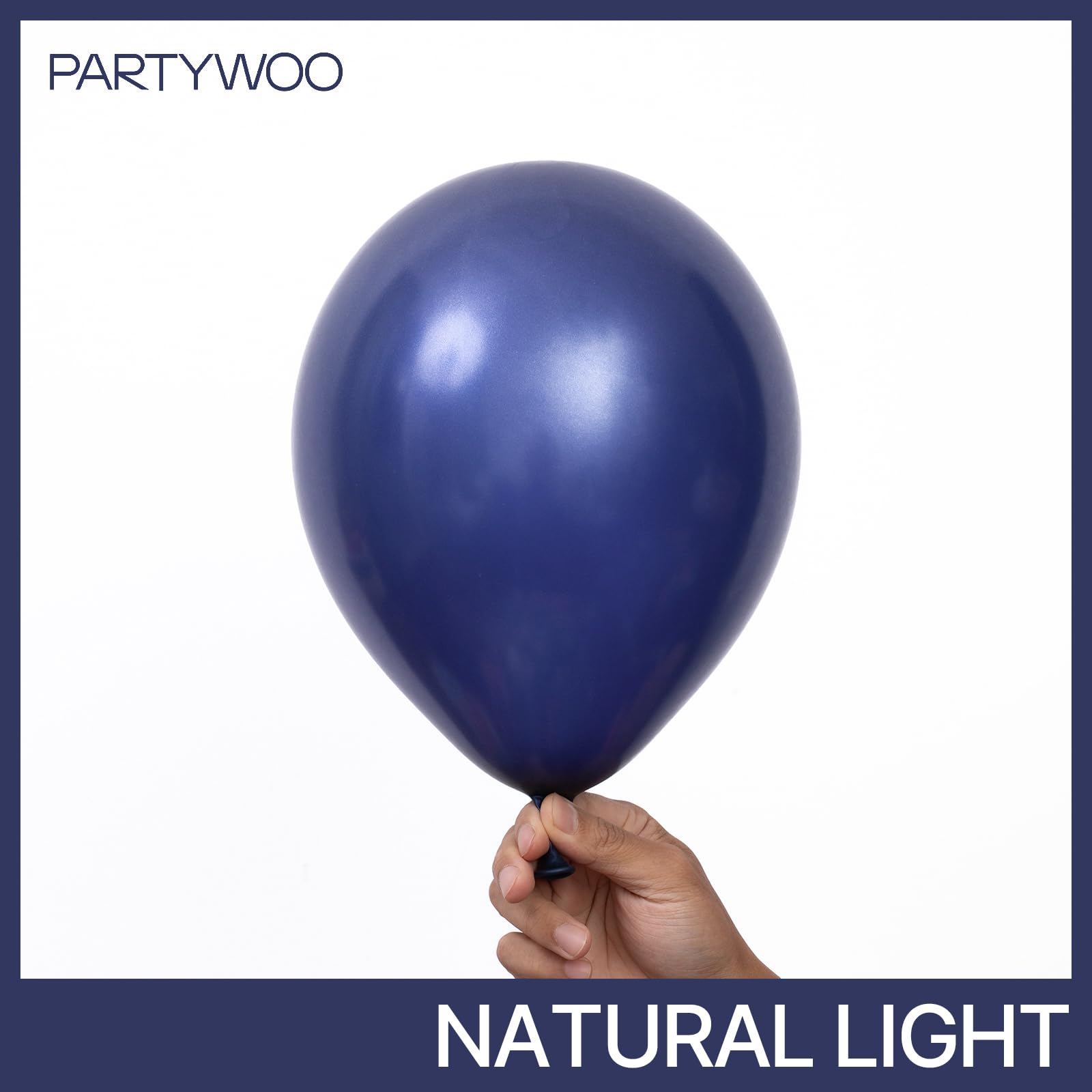 PartyWoo navy blue 10-inch balloons ideal for arches and walls.