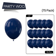 PartyWoo navy blue birthday decor balloons for stylish celebrations