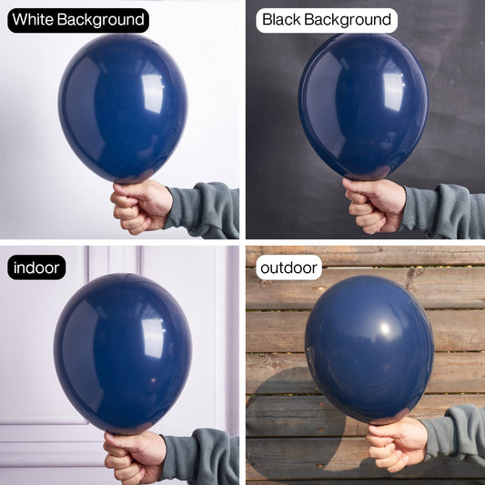 PartyWoo navy blue balloons with matte finish for modern decor