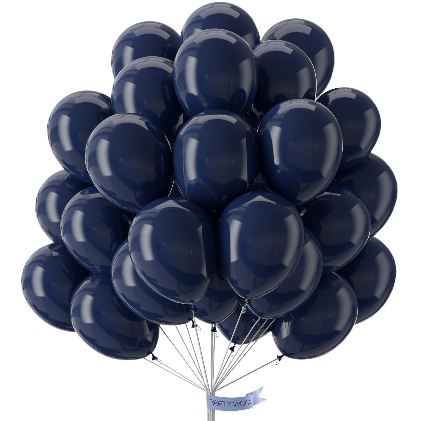 PartyWoo navy blue balloon pack 50 for cohesive party accents