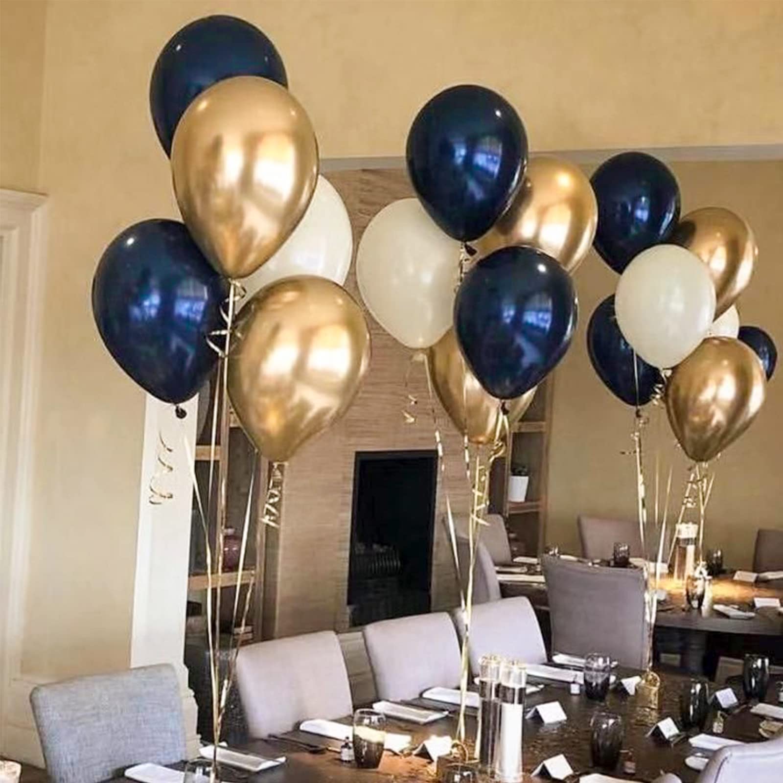 PartyWoo navy blue balloons for sports themed event decor