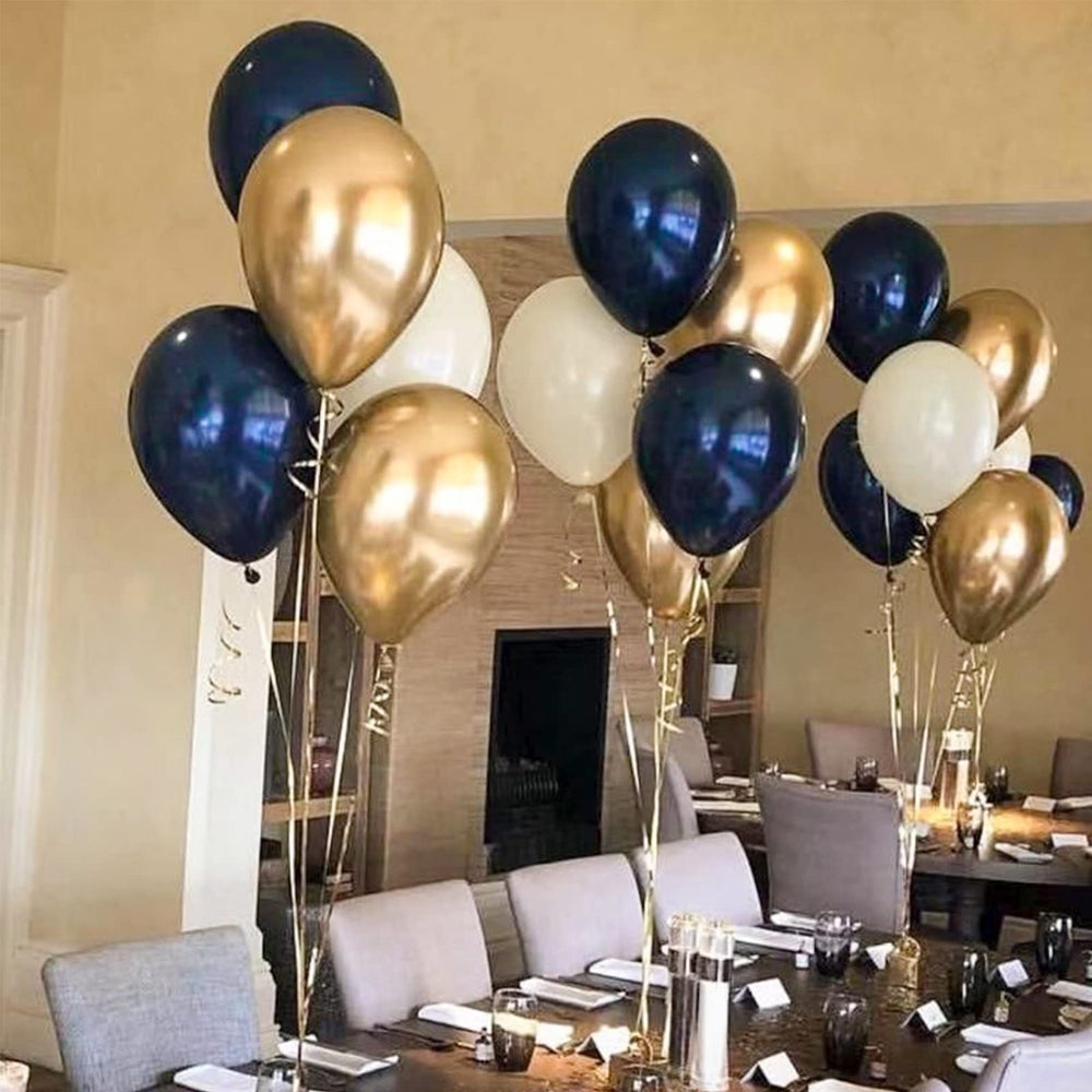 PartyWoo navy blue balloons for sports themed event decor