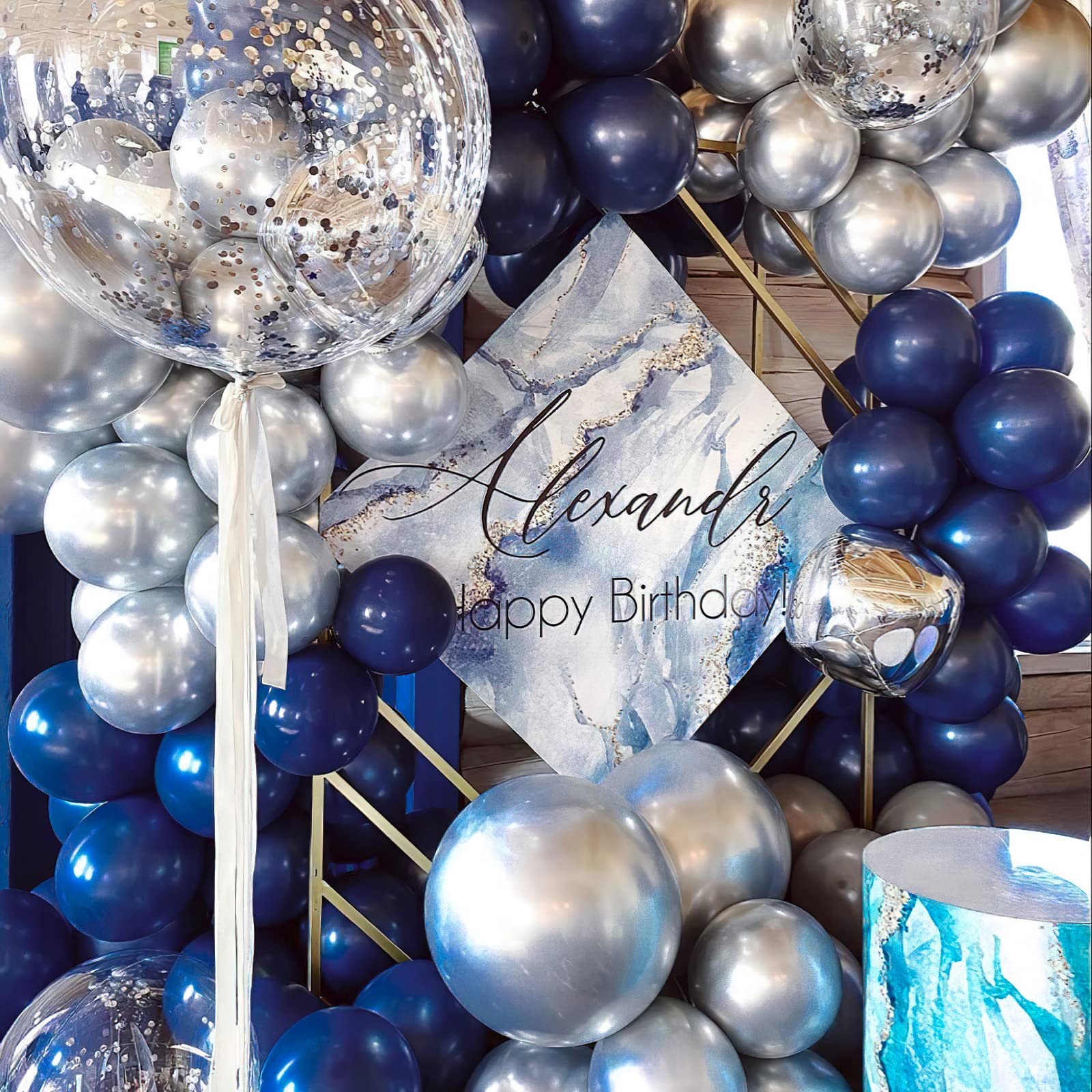 PartyWoo navy blue wedding decor balloon for ceremony and reception