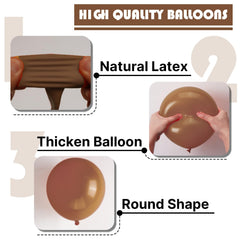 PartyWoo neutral brown party balloons provide lasting decorative impact