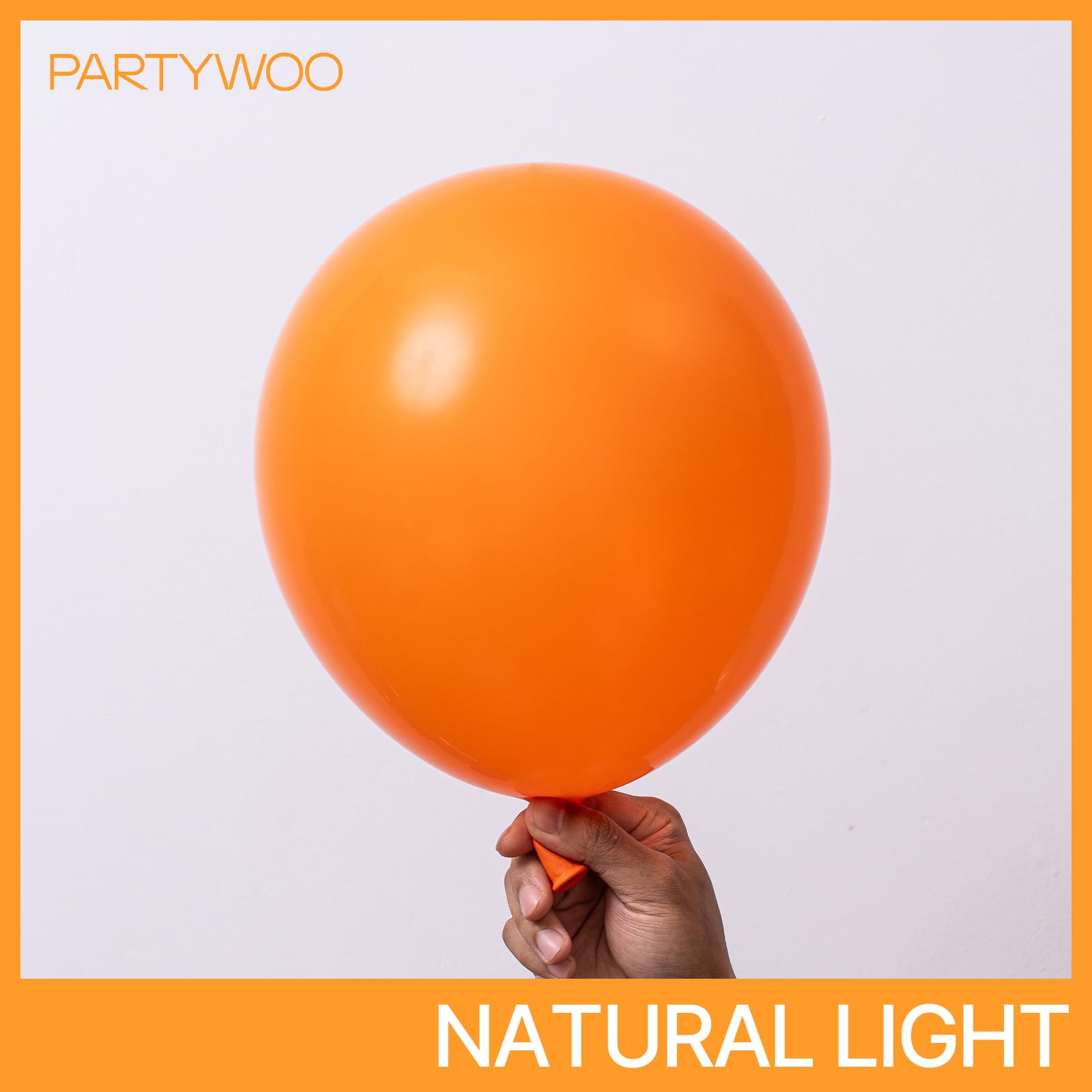 PartyWoo orange balloons 10-inch great for mixed sizes and balloon bouquets