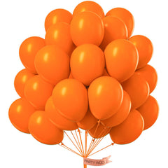 PartyWoo orange balloons 12-inch pack creates vibrant arches and garlands for celebrations.