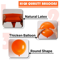 PartyWoo orange balloons package contents for quick setup