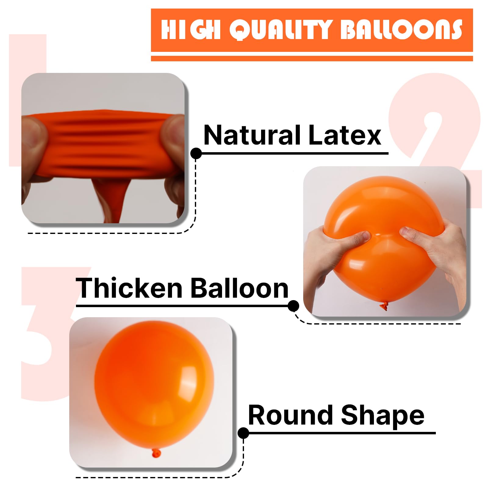 PartyWoo orange balloons suited for Thanksgiving Halloween baby showers and birthdays.