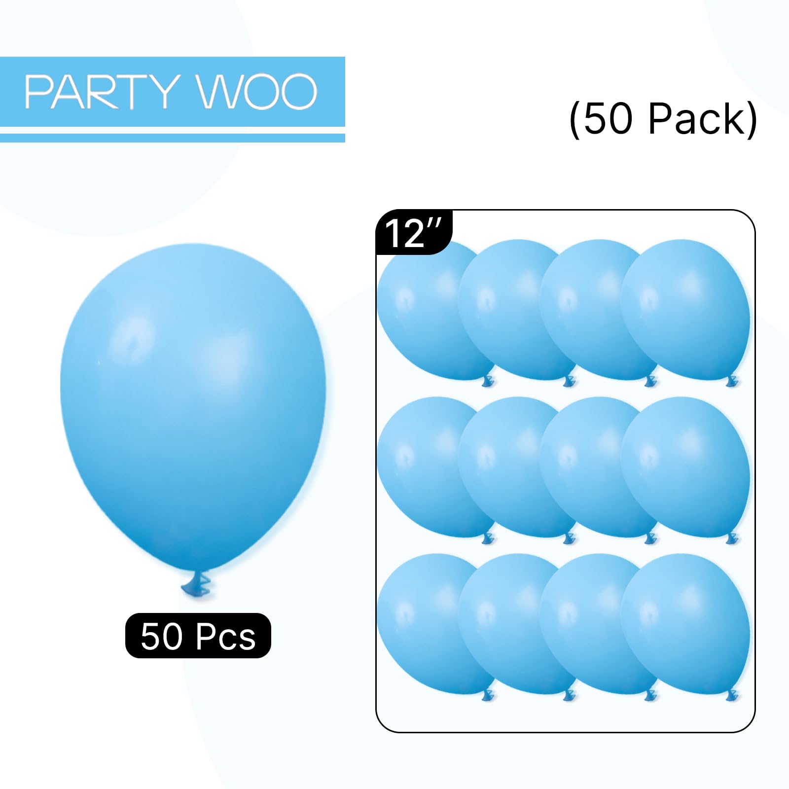 PartyWoo blue balloons suited for outdoor beach parties and poolside vibes.