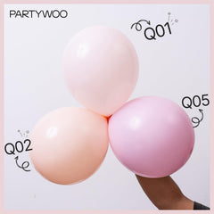 PartyWoo Pale Pink Balloons 10-inch in a soft, versatile decor mix.