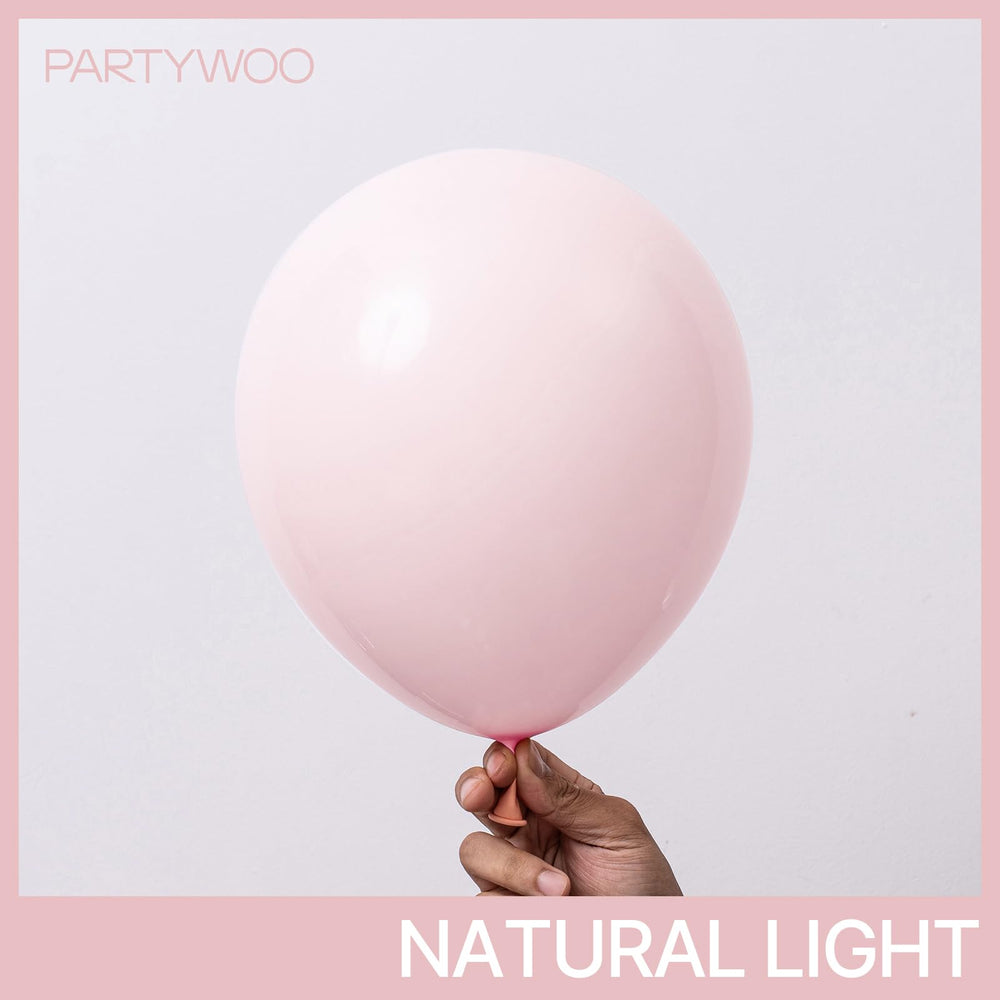 PartyWoo pale pink 12-inch balloons ideal for garlands and backdrops