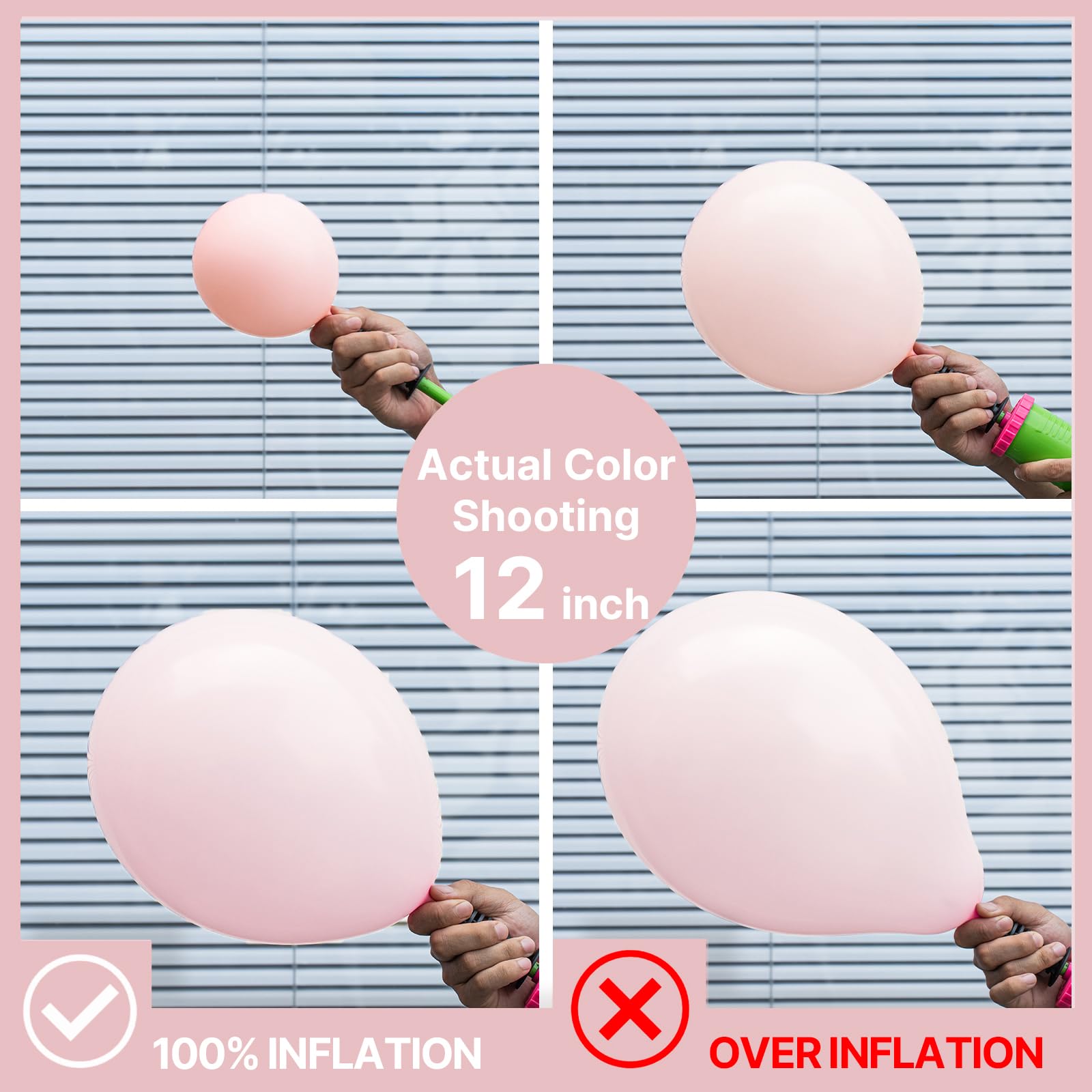 PartyWoo pale pink balloons 18-inch count displayed for voluminous garlands