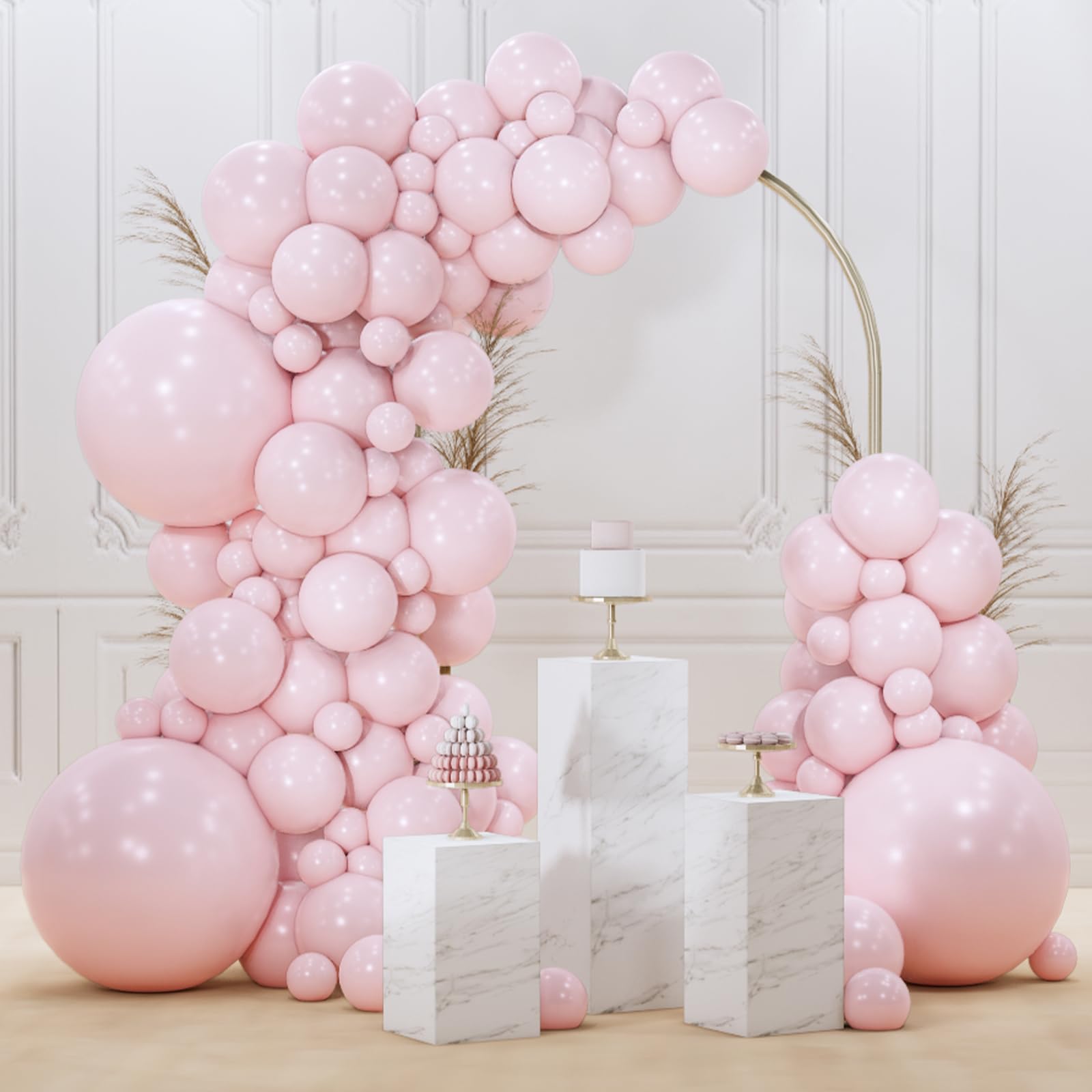 PartyWoo pale pink 18 inch balloons for elegant arches and centerpieces