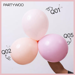 PartyWoo pale pink 5 inch balloons add texture to mini bouquets and accents