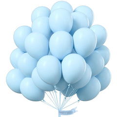 PartyWoo pastel blue balloons close-up for elegant garland decor