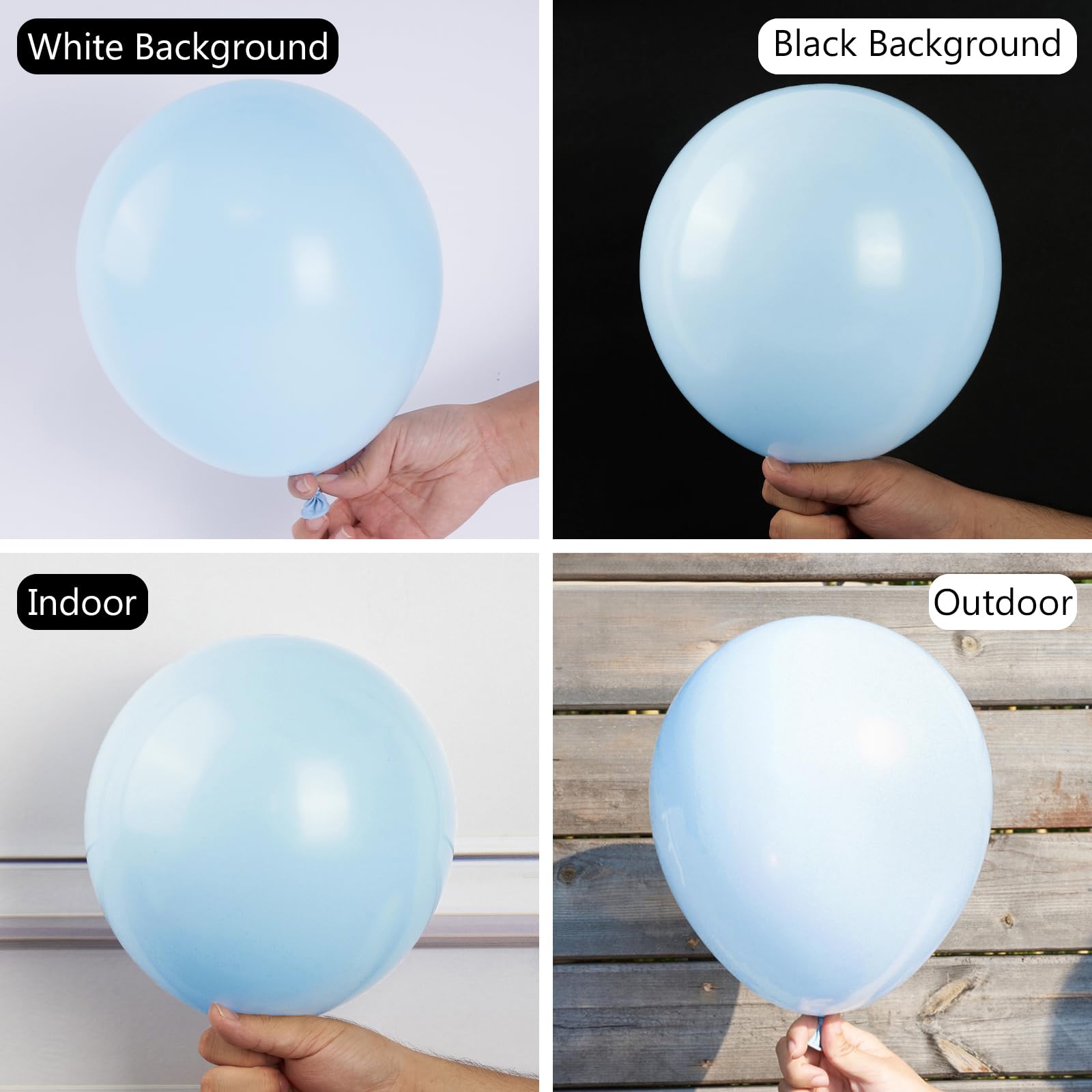 PartyWoo pastel blue balloons arranged for festive garland setup