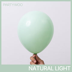 PartyWoo pastel green latex balloons ideal for elegant baby showers