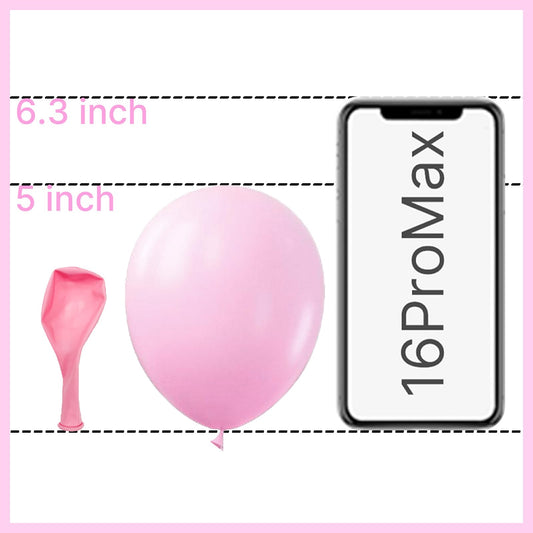 PartyWoo pastel pink latex balloons 5-inch for long-lasting garlands.