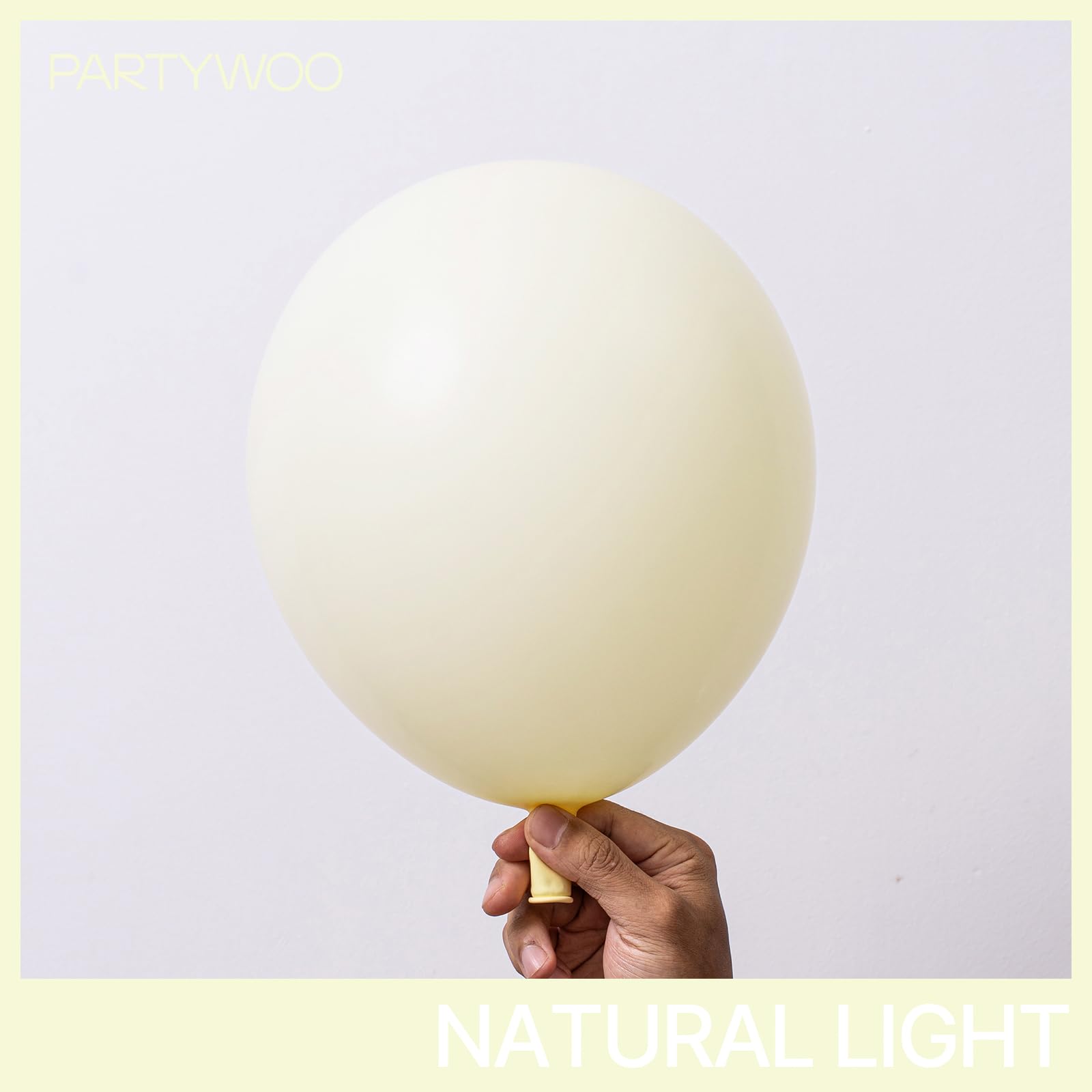 PartyWoo pastel yellow balloons 36-inch focus for dramatic balloon arches.