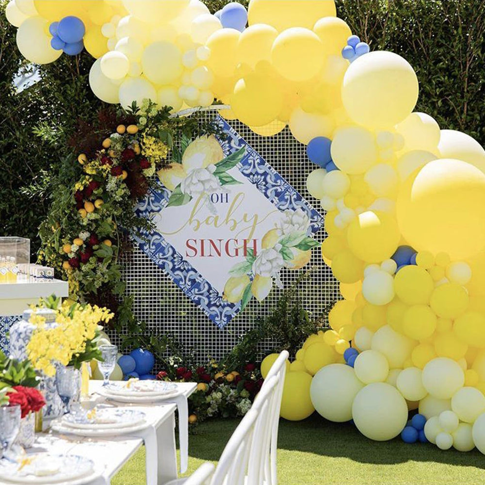 PartyWoo pastel yellow balloon arch garland kit for elegant celebrations.